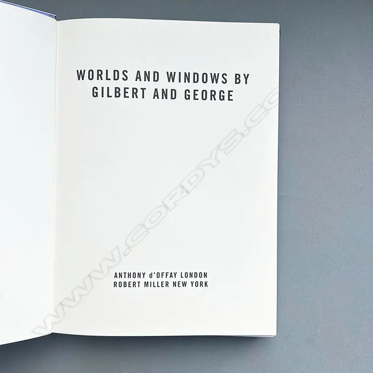 GILBERT AND GEORGE: WORLDS AND WINDOWS, SIGNED 1ST EDITION Image 1++